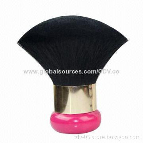 Neck brush with great goat hair and plastic handle